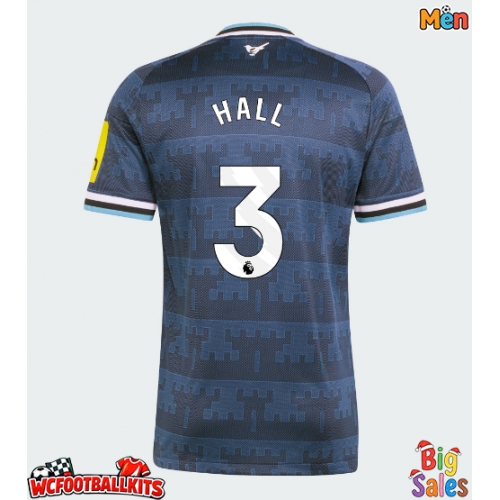 Newcastle United Lewis Hall #3 Replica Away Stadium Shirt 2026-27 Short Sleeve